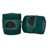 Acavallo Elasticated Exercise Bandages Fleece #colour_green