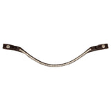 Acavallo Browband Calfskin & Round Crystals #colour_brown-transparent