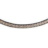 Acavallo Browband Calfskin & Round Crystals #colour_brown-transparent