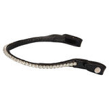 Acavallo Browband Calfskin & Round Crystals #colour_black-transparent