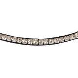 Acavallo Browband Calfskin & Round Crystals #colour_black-transparent