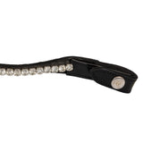 Acavallo Browband Calfskin & Round Crystals #colour_black-transparent