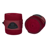 Acavallo Elasticated Exercise Bandages Fleece #colour_burgundy