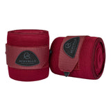 Acavallo Elasticated Exercise Bandages Fleece #colour_burgundy