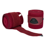 Acavallo Elasticated Exercise Bandages Fleece #colour_burgundy
