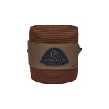 Acavallo Elasticated Exercise Bandages Fleece #colour_brown