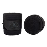 Acavallo Elasticated Exercise Bandages Fleece #colour_black