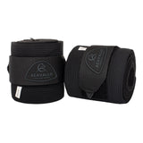 Acavallo Elasticated Exercise Bandages Fleece #colour_black