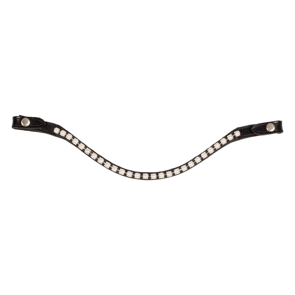 Acavallo Browband Calfskin & Pearls #colour_black-white