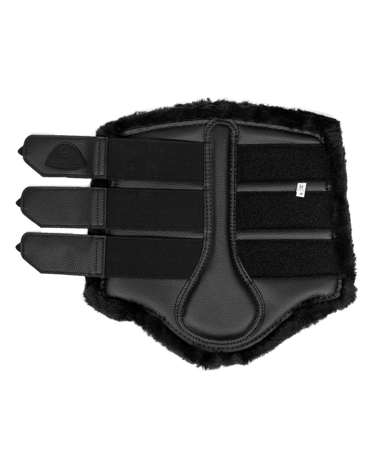 Acavallo Hind Brushing Boots Faux Leather & Faux Sheepskin #colour_black