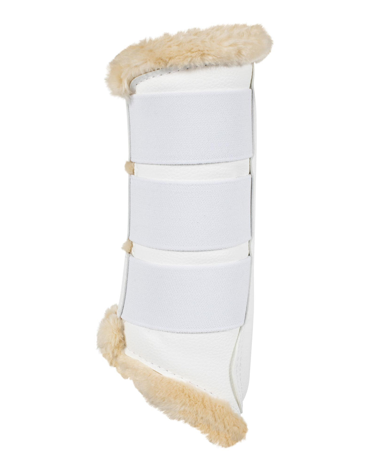 Acavallo Hind Brushing Boots Faux Leather & Faux Sheepskin #colour_white