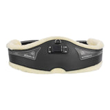 Acavallo Jumping Girth Classic Gel Pvc Detachable Faux Sheepskin #colour_black