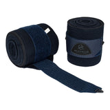 Acavallo Elasticated Exercise Bandages Fleece #colour_blue