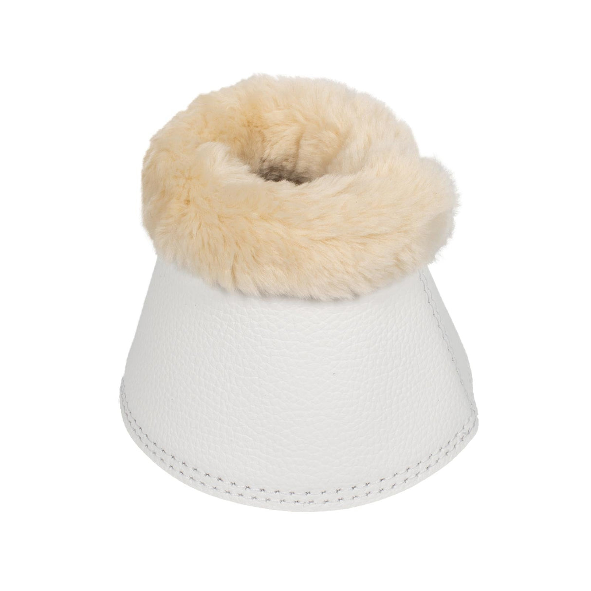 Acavallo Bell Boots Faux Sheepskin & Hook-And-Loop Closure #colour_white