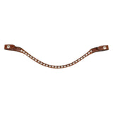 Acavallo Browband Calfskin & Starry Crystals #colour_cognac-transparent