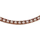 Acavallo Browband Calfskin & Starry Crystals #colour_cognac-transparent