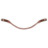 Acavallo Browband Calfskin & Round Crystals #colour_cognac-pink