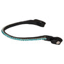 Acavallo Browband Calfskin & Round Crystals #colour_black-blue
