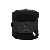 Acavallo Fleece Exercise Bandages Hook-And-Loop Closure Fastening #colour_black