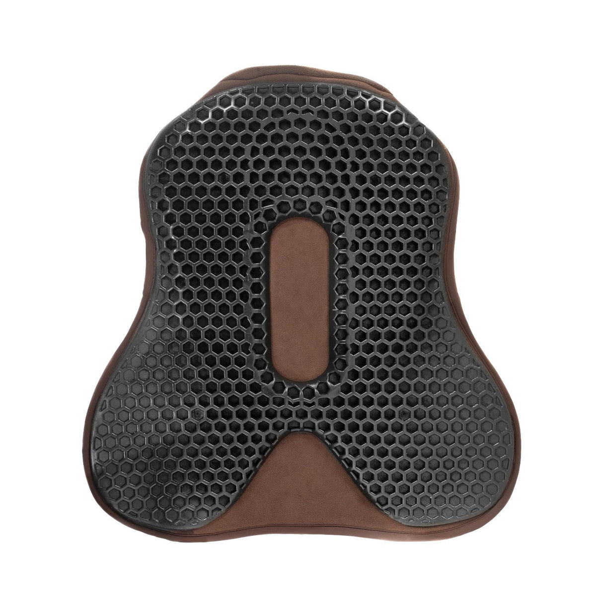 Acavallo Ortho-Pubis Seat Saver Jumping Hexagonal Gel-Out Dri-Lex 20mm #colour_brown