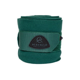 Acavallo Fleece Exercise Bandages Hook-And-Loop Closure Fastening #colour_green