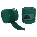 Acavallo Fleece Exercise Bandages Hook-And-Loop Closure Fastening #colour_green