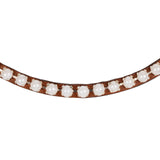 Acavallo Browband Calfskin & Pearls #colour_cognac-white