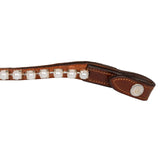 Acavallo Browband Calfskin & Pearls #colour_cognac-white