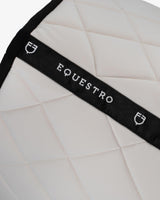 Jumping saddle pad with embroidered logo black line edition - BEIGE