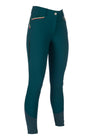 HKM Ladies Silicone Full Grip Riding Breeches -Livigno Sportive- #colour_deep-green