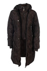 HKM Ladies Quilted Coat -Livigno- #colour_dark-brown