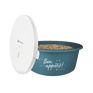 Waldhausen Feeding Bowl "Bon Appétit!" With Lid #colour_petrol-blue