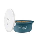 Waldhausen Small Feeding Bowl "Enjoy Your Snack" With Lid #colour_petrol-blue