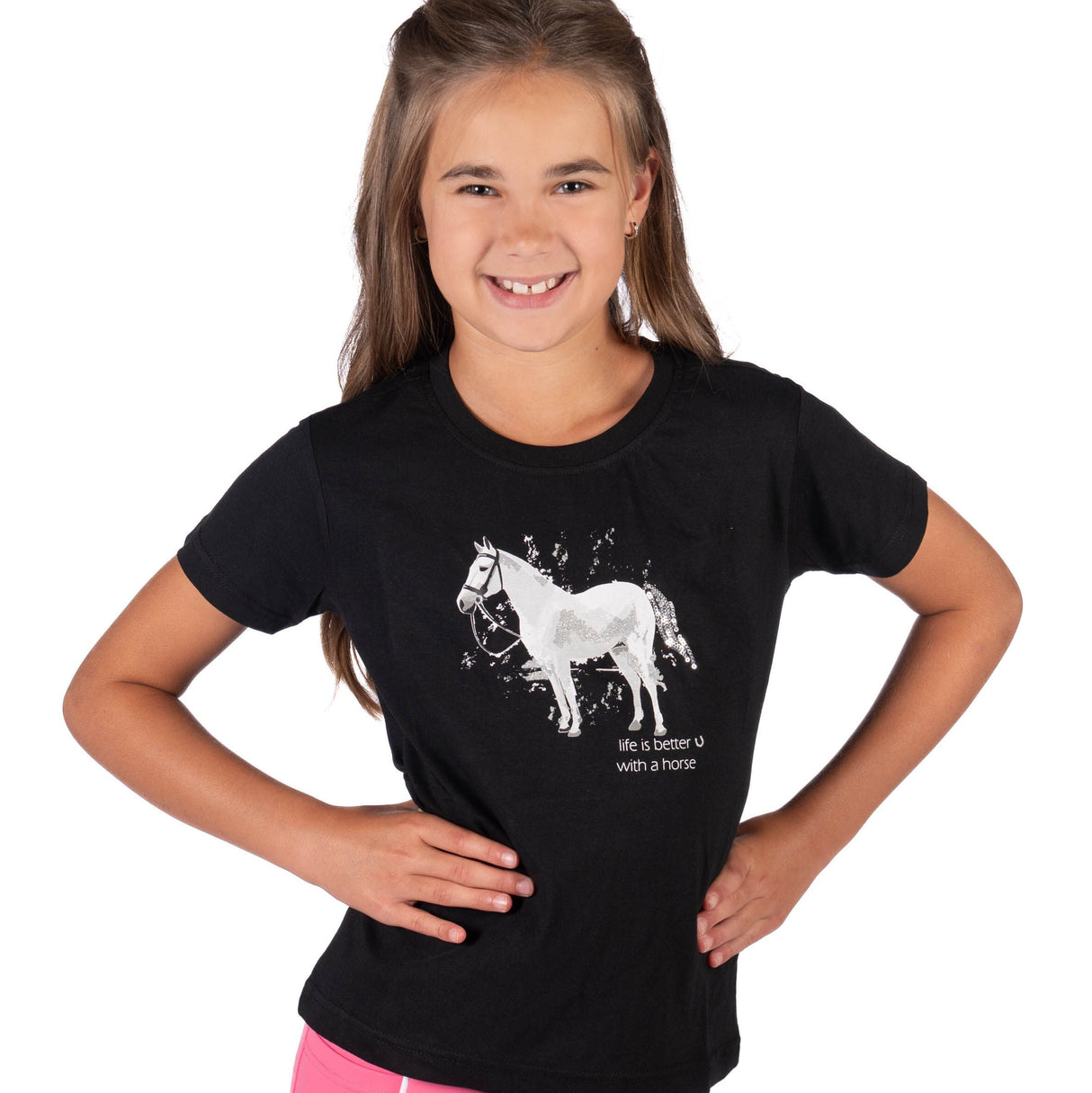 HKM Children's T-shirt -Sparkle- #colour_black