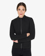 Equestro Women's Softshell Jacket In Padded Technical Fabric #colour_black