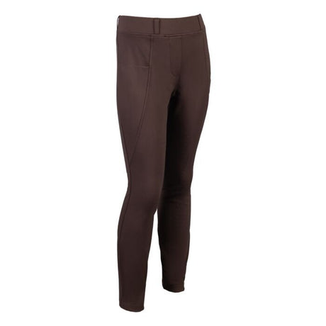 HKM Children's Silicone Full Seat Riding Leggings -Mia- #colour_dark-brown