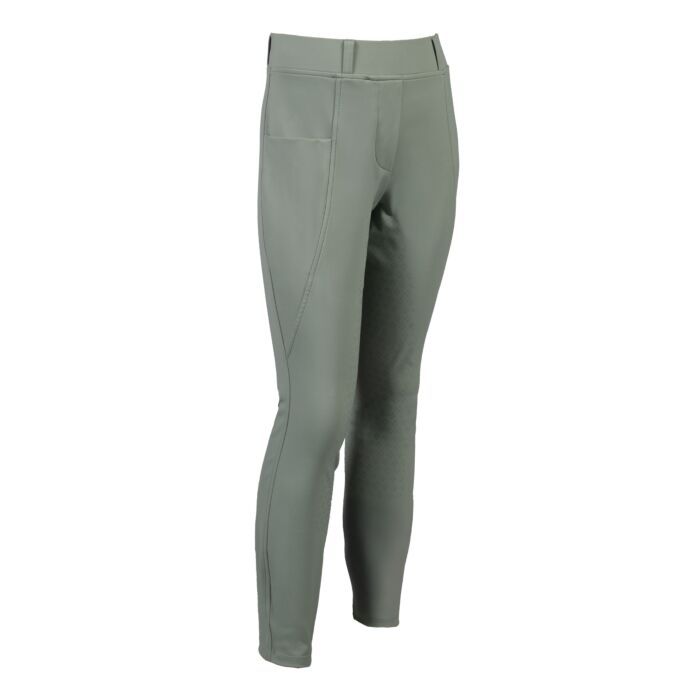 HKM Children's Silicone Full Seat Riding Leggings -Mia- #colour_sage