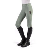 HKM Children's Silicone Full Seat Riding Leggings -Mia- #colour_sage
