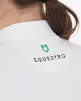 Equestro Women's Slim Fit Competition Polo Shirt With Ruffles