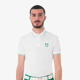 Equestro Men's Training Polo With Contrasting Details #colour_white
