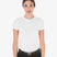 Equestro Women's Basic T-Shirt With Tone-On-Tone Logo #colour_white