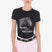 Equestro Women's Slim Fit Cotton T-Shirt Ready To Jump Print With Rhinestones #colour_black