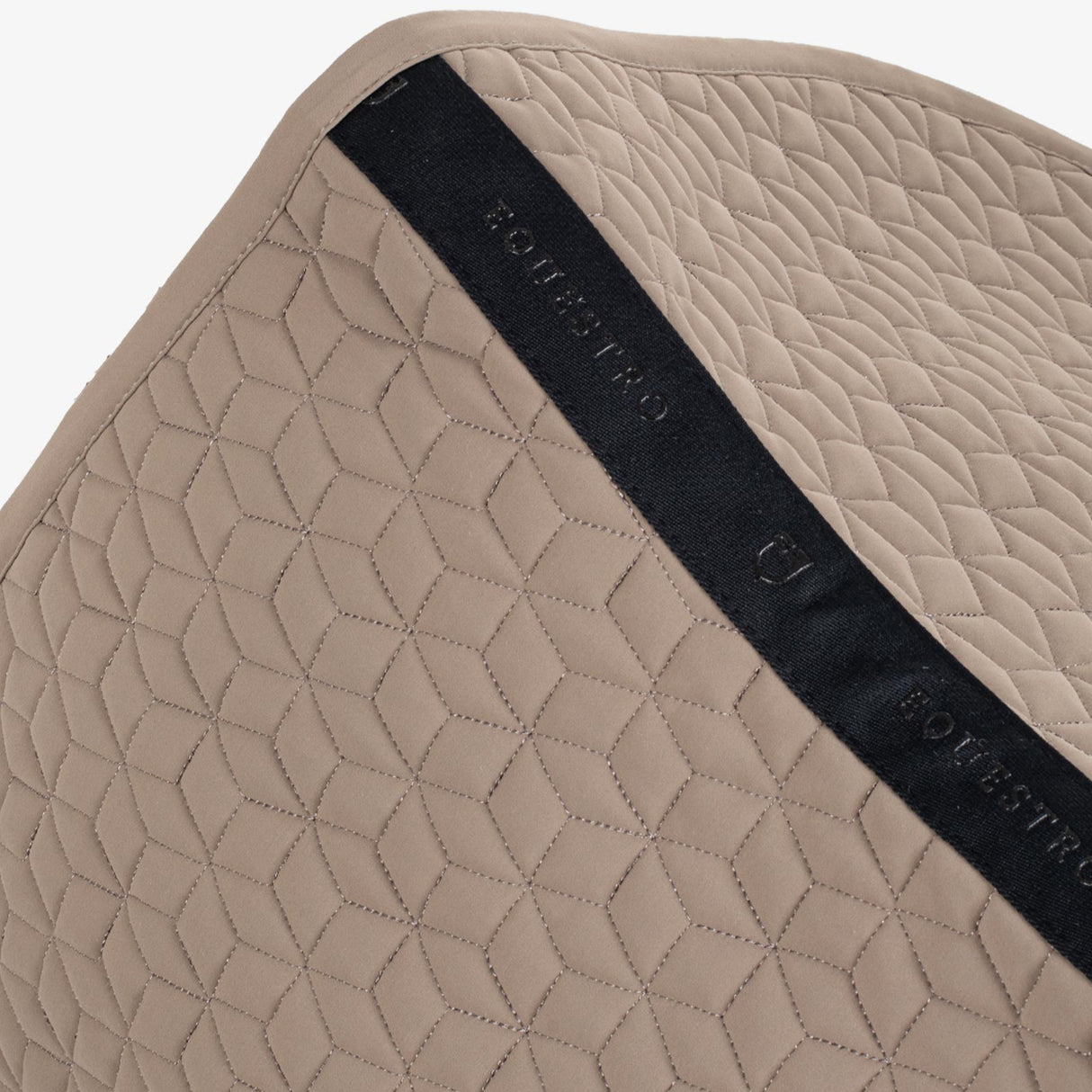 Equestro Jumping Saddle Pad Cube Quilting #colour_brown