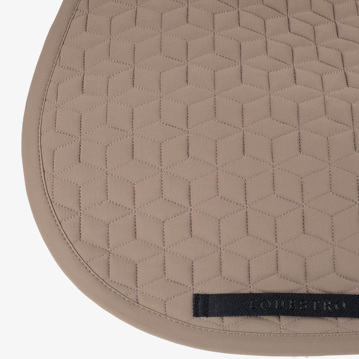 Equestro Jumping Saddle Pad Cube Quilting #colour_brown
