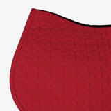 Equestro Jumping Saddle Pad Cube Quilting #colour_burgundy