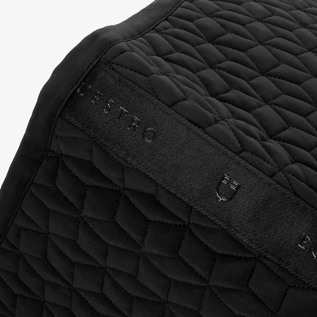 Equestro Jumping Saddle Pad Cube Quilting #colour_black