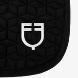Equestro Jumping Saddle Pad Cube Quilting #colour_black