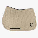 Equestro Jumping Saddle Pad Cube Quilting #colour_beige