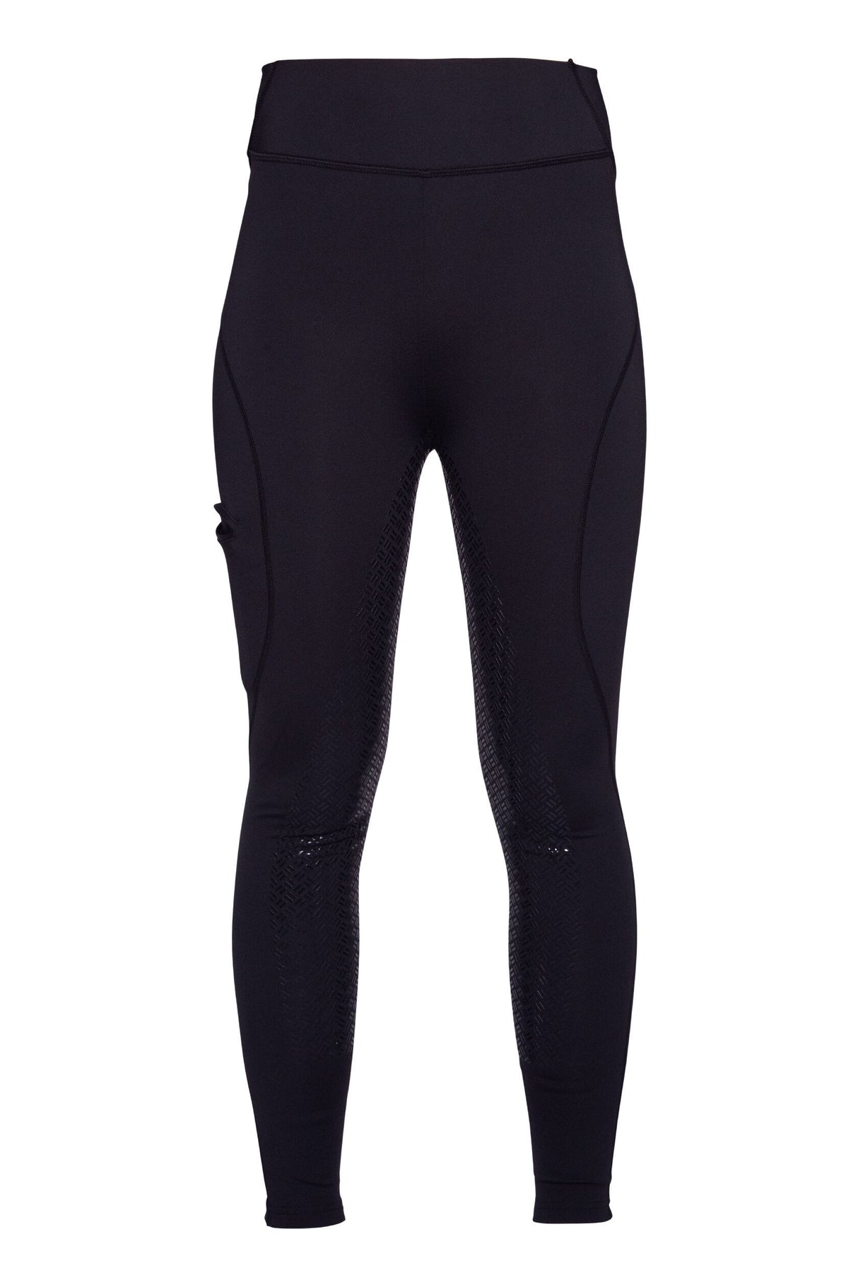 HKM Ladies Silicone Full Seat Riding Leggings -Rio- #colour_black