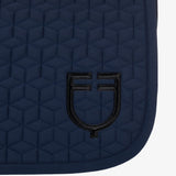 Equestro Jumping Saddle Pad Cube Quilting #colour_blue